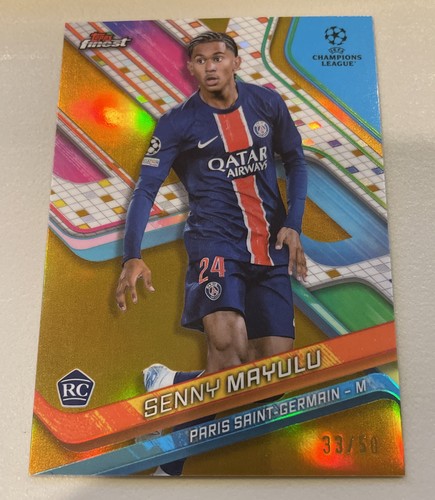 Senny Mayulu 2024 Topps Finest Gold Refractor /50