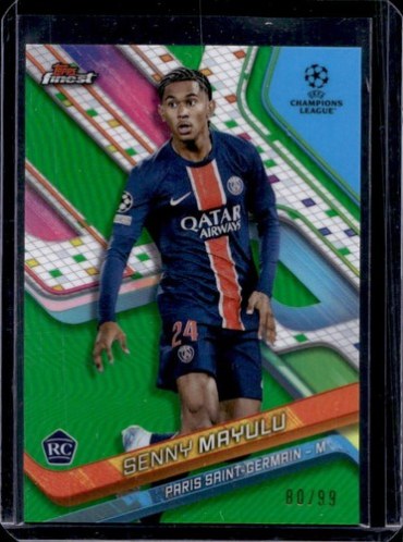 Senny Mayulu 2024 Topps Finest Green Refractor /99
