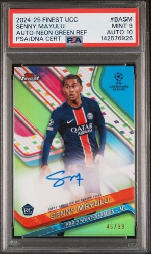 Senny Mayulu 2024 Topps Finest Neon Green /99