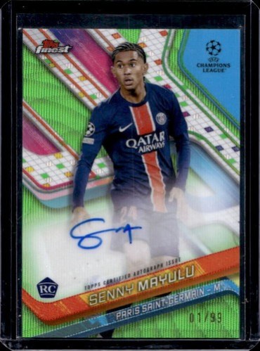 Senny Mayulu 2024 Topps Finest Neon Green RayWave Refractor /99