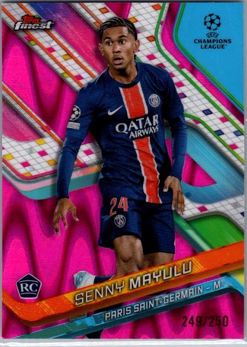 Senny Mayulu 2024 Topps Finest Pink Raywave /250