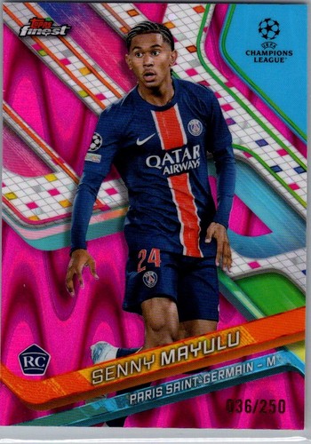 Senny Mayulu 2024 Topps Finest Pink Raywave /250