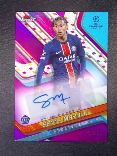 Senny Mayulu 2024 Topps Finest Pink Refractor /75