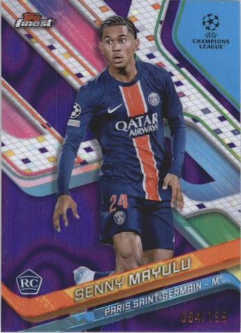 Senny Mayulu 2024 Topps Finest Purple Refractor /299