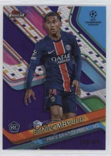 Senny Mayulu 2024 Topps Finest UEFA Club Competitions Purple Refractor /299