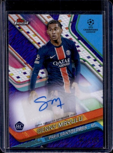 Senny Mayulu 2024 Panini Finest UEFA Viola Shimmer Rifrattore /199