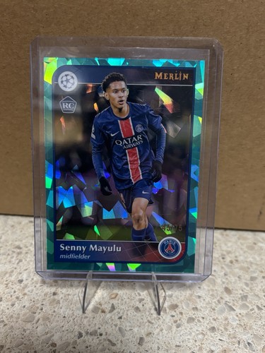Senny Mayulu 2024 Topps Merlin Chrome Aqua Atomic Refractor /75