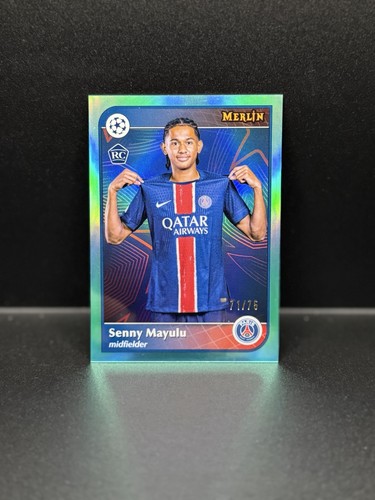 Senny Mayulu 2024 Topps Merlin Chrome Aqua Refractor /75