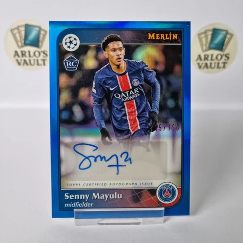 Senny Mayulu 2025 Topps Merlin Chrome Blue /150