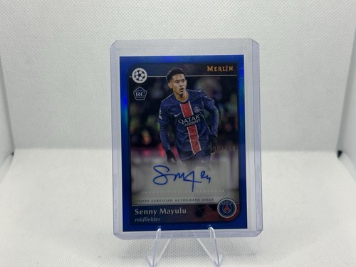 Senny Mayulu 2024 Topps Merlin Chrome Blue Refractor /150