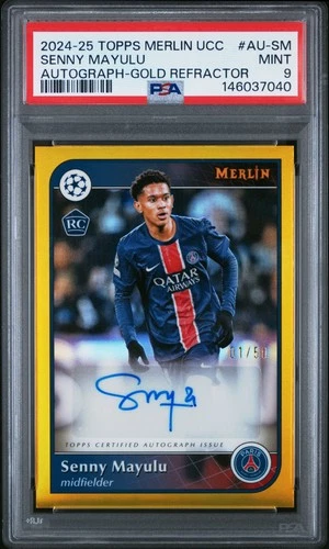 Senny Mayulu 2024 Topps Merlin Chrome Gold /50