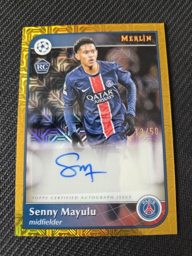 Senny Mayulu 2024 Topps Merlin Chrome Gold Mojo /50