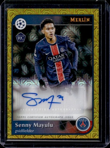 Senny Mayulu 2024 Topps Merlin Chrome Gold Mojo Refractor /50