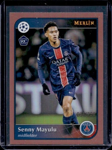 Senny Mayulu 2024 Topps Merlin Chrome Gold Pink Refractor /250