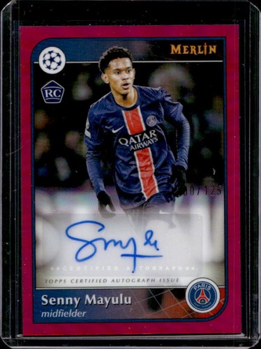Senny Mayulu 2024 Topps Merlin Chrome Magenta Refractor /125