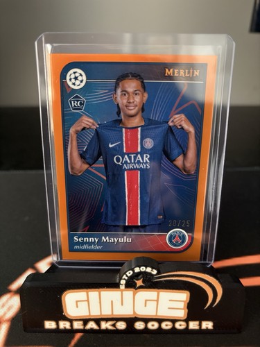 Senny Mayulu 2024 Topps Merlin Chrome Orange Refractor /25