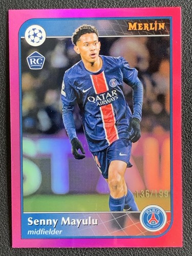 Senny Mayulu 2024 Topps Merlin Chrome Rosa Refractor /199