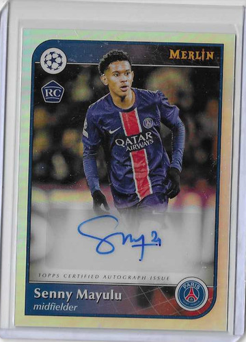 Senny Mayulu 2025 Topps Merlin Collections Silver Refractor
