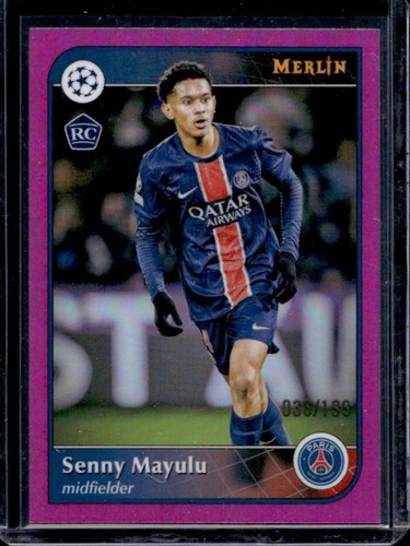 Senny Mayulu 2024 Topps Merlin Cromo UEFA Rosa Rifrattore /199