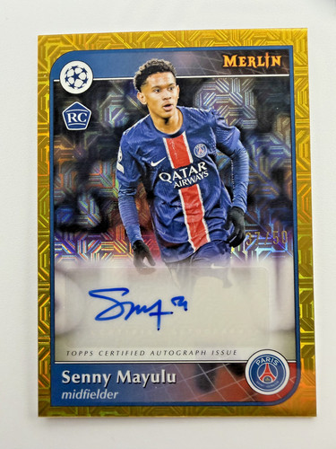 Senny Mayulu 2025 Topps Merlin Gold /50