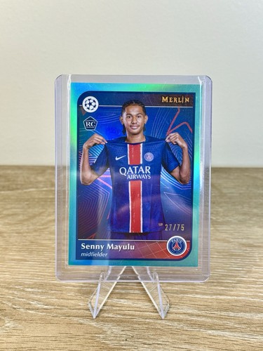 Senny Mayulu 2024 Topps Merlin UEFA Blue Refractor /75