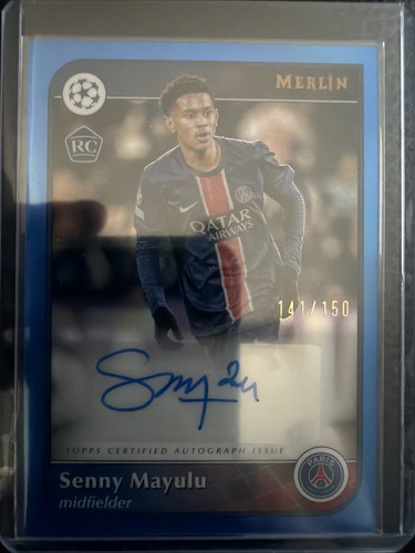 Senny Mayulu 2024 Panini Merlin UEFA Club Competizioni Blu /150