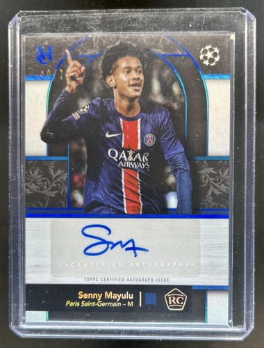 Senny Mayulu 2024 Topps Museum Collezione UEFA Zaffiro /75