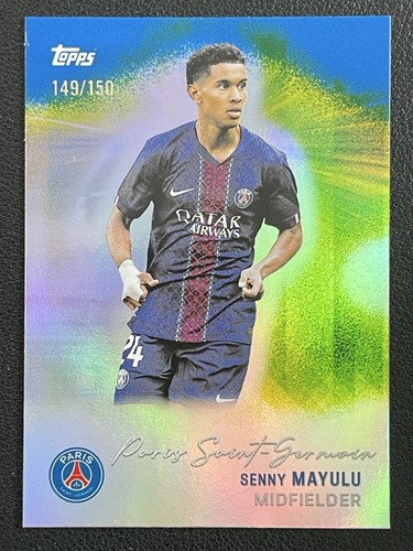Senny Mayulu 2025 Topps PSG Team Set Blue /150