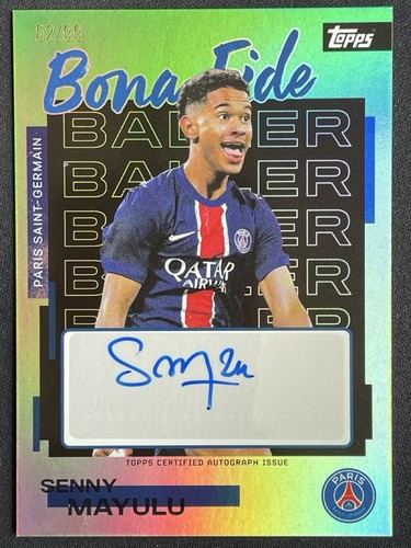 Senny Mayulu 2026 Topps PSG Team Set Green /99