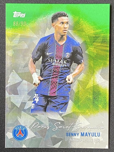 Senny Mayulu 2025 Topps PSG Team Set Green Icy /150