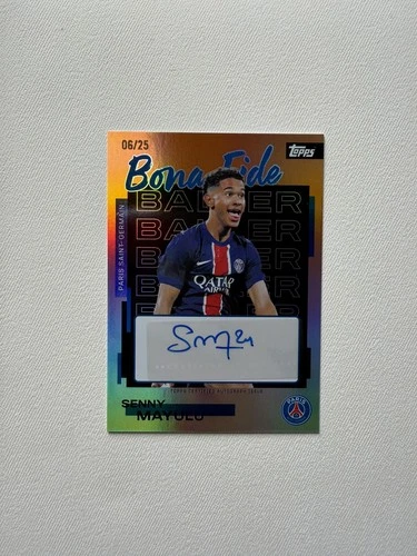 Senny Mayulu 2025 Topps PSG Team Set Orange /25