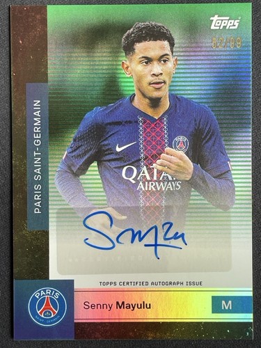 Senny Mayulu 2025 Topps PSG Team Set Verde /99