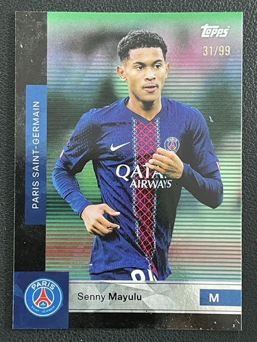 Senny Mayulu 2026 Topps PSG Team Set Verde /99