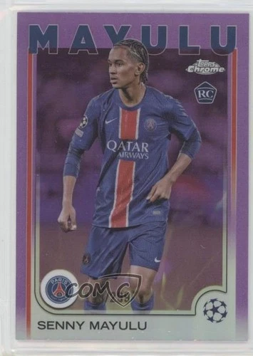 Senny Mayulu 2024 Cromo UEFA Clubes Competiciones Violeta Refractor /299
