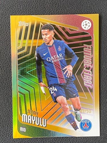 Senny Mayulu 2025 Topps UEFA Future Stars Gold /50