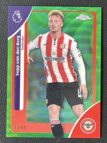 Sepp van den Berg 2025 Topps Chrome Green Wave /99