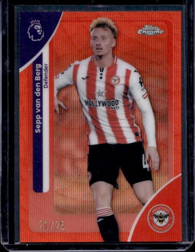 Sepp van den Berg 2026 Topps Cromo Premier League Naranja Onda Refractor /25