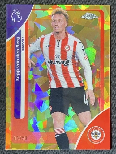 Sepp van den Berg 2025 Topps Cromo Zafiro Dorada /50