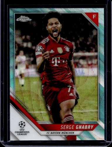 Serge Gnabry 2021 Topps Chrome Aqua Wave Refractor /199