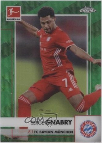 Serge Gnabry 2021 Topps Chrome Green Wave Refractor /99