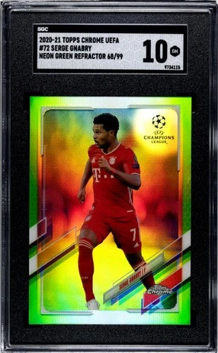 Serge Gnabry 2020 Topps Chrome Neon Green Refractor