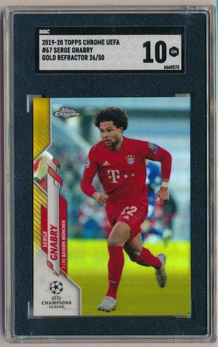 Serge Gnabry 2019 Topps Chrome UEFA Gold Refractor /50