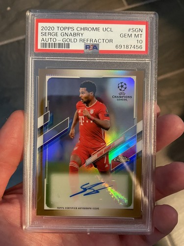 Serge Gnabry 2020 Topps Chrome UEFA Gold Refractor /50