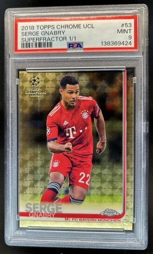 Serge Gnabry 2018 Topps Chrome UEFA SuperFractor 1/1