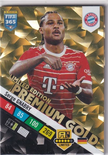 Serge Gnabry 2023 Panini FIFA 365 Gold