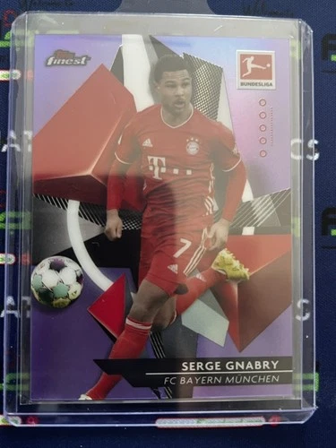 Serge Gnabry 2020 Topps Finest Purple Refractor /250