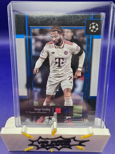 Serge Gnabry 2024 Topps Museum Collection UEFA Club Sapphire /75