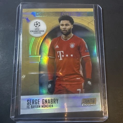 Serge Gnabry 2020 Topps Stadium Club Chrome Gold Refractor /50