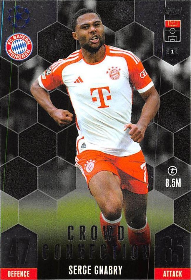 Serge Gnabry 2023 Topps Match Attax UEFA Club Competitions Extra