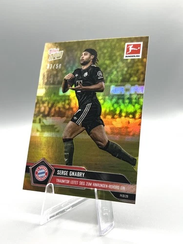 Serge Gnabry 2025 Topps Now Bundesliga Gold /50
